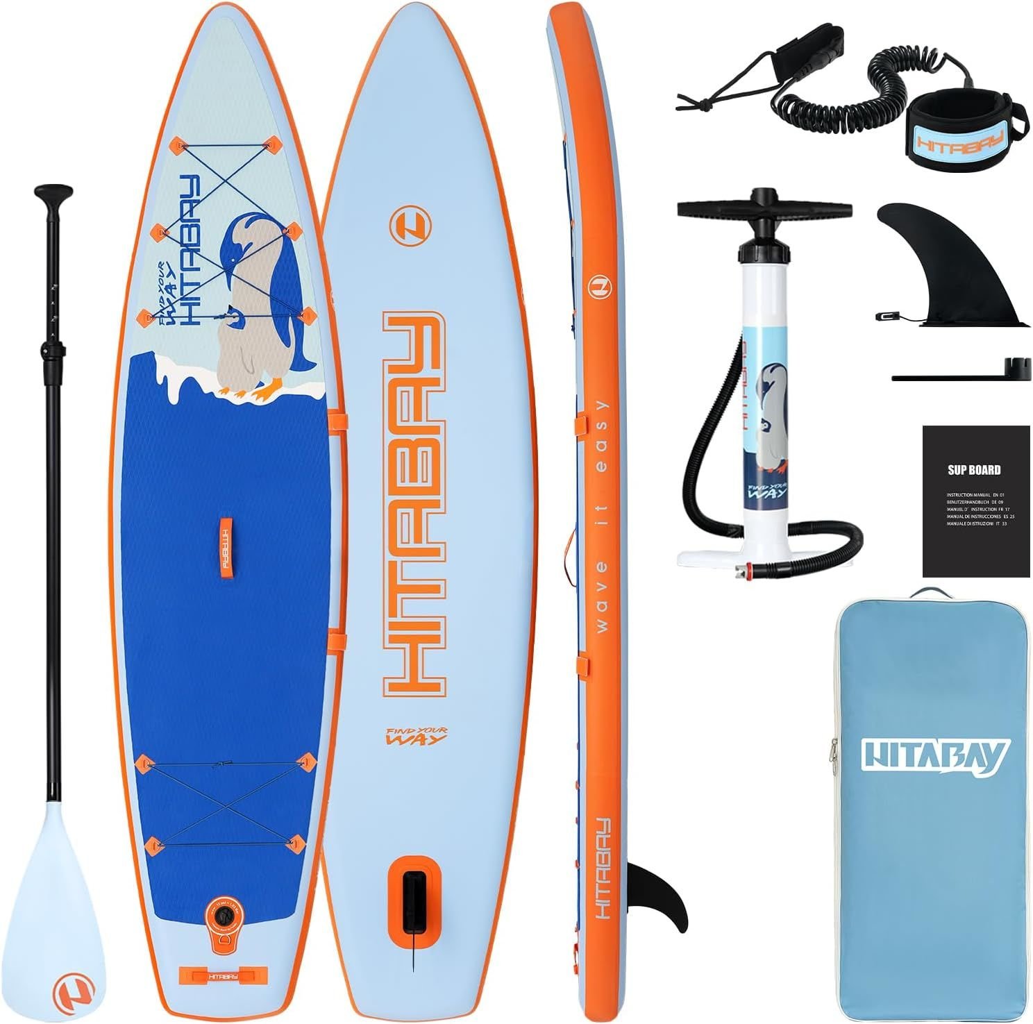 Inflatable Stand Up Paddle Board for Adults & Youth; Blow Up Paddleboards with SUP Accessories; Yoga Board; iSUP Board; Double Action Pump Inflatable Stand Up Paddle Board for Adults & Youth; Blow Up Paddleboards with SUP Accessories; Yoga Board; iSUP Board; Double Action Pump